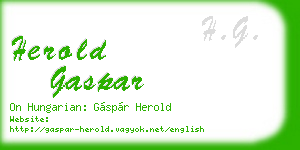 herold gaspar business card